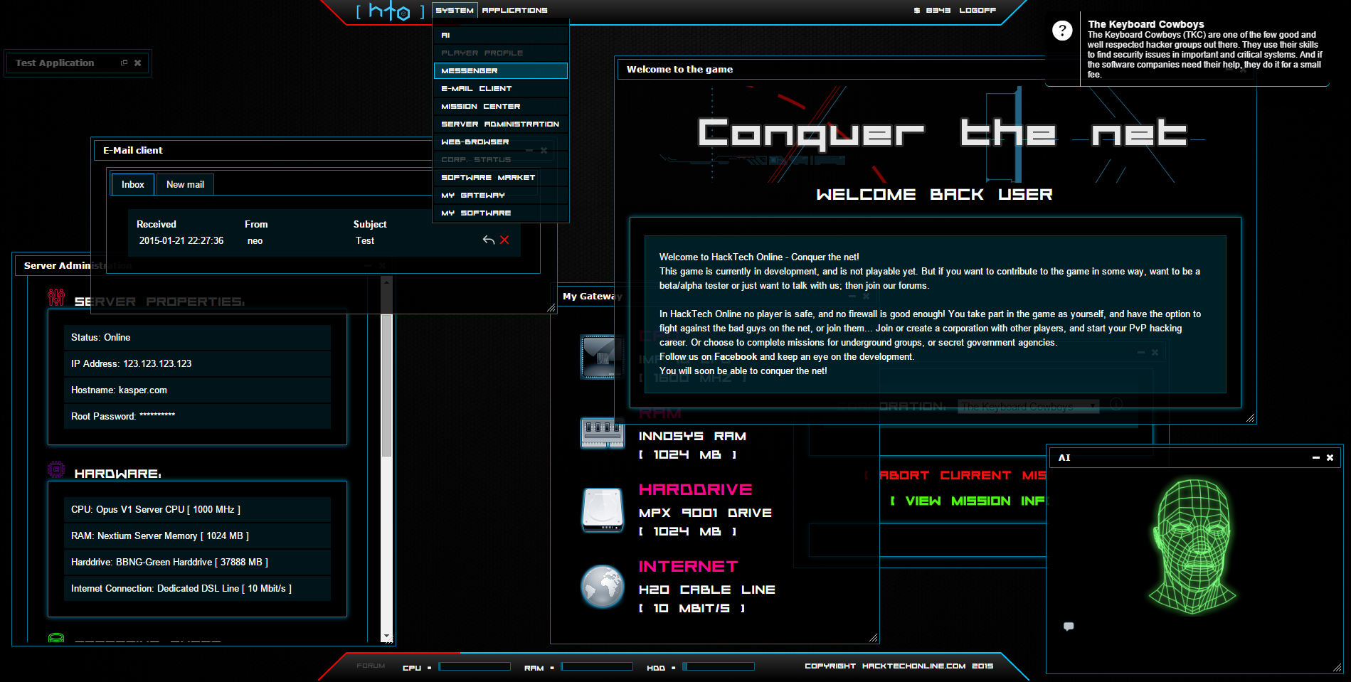 Screenshot of HackTech Online